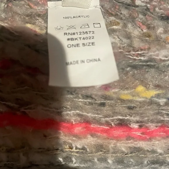 Cozy Multicolor Boho Poncho - Picture 5 of 5